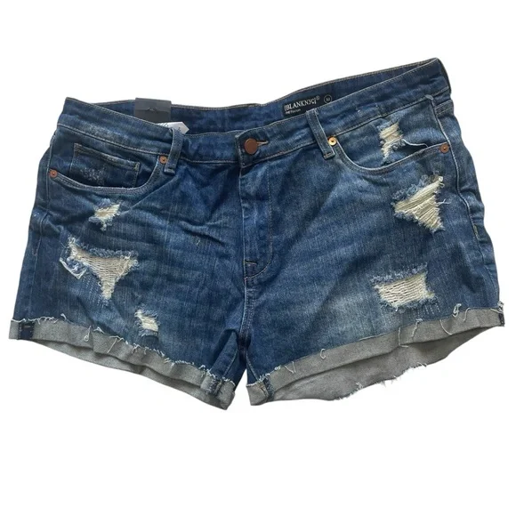 New Blank NYC The Fulton Roll Up Distressed Jean Shorts - Picture 2 of 9